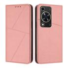 For Huawei Enjoy 70 / nova Y72 Strong Magnetic Frosted Flip Leather Phone Case(Pink) - 1
