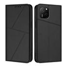 For Huawei Maimang A20 Strong Magnetic Frosted Flip Leather Phone Case(Black) - 1