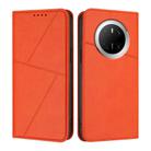 For Huawei Mate 70 Strong Magnetic Frosted Flip Leather Phone Case(Orange) - 1