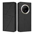 For Huawei Mate 70 Pro / Mate 70 Pro+ Strong Magnetic Frosted Flip Leather Phone Case(Black) - 1