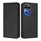For Huawei nova 12 Pro / nova 12 Ultra Strong Magnetic Frosted Flip Leather Phone Case(Black) - 1