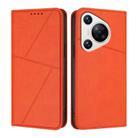For Huawei Pura 70 Strong Magnetic Frosted Flip Leather Phone Case(Orange) - 1