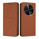 For Huawei nova 12i Strong Magnetic Frosted Flip Leather Phone Case(Coffee Color) - 1