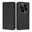 For Huawei nova 12i Strong Magnetic Frosted Flip Leather Phone Case(Black) - 1