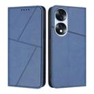 For Honor 70 Strong Magnetic Frosted Flip Leather Phone Case(Royal Blue) - 1