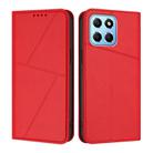 For Honor 70 Lite / X8 5G / X6 Global Strong Magnetic Frosted Flip Leather Phone Case(Red) - 1