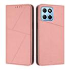 For Honor 70 Lite / X8 5G / X6 Global Strong Magnetic Frosted Flip Leather Phone Case(Pink) - 1