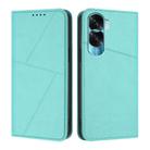 For Honor 90 Lite / Honor X50i Strong Magnetic Frosted Flip Leather Phone Case(Light Blue) - 1