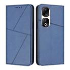 For Honor 90 Pro Strong Magnetic Frosted Flip Leather Phone Case(Royal Blue) - 1
