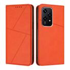 For Honor 200 Lite Global Strong Magnetic Frosted Flip Leather Phone Case(Orange) - 1
