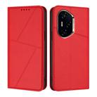 For Honor 300 Pro / 300 Ultra Strong Magnetic Frosted Flip Leather Phone Case(Red) - 1