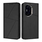 For Honor 300 Pro / 300 Ultra Strong Magnetic Frosted Flip Leather Phone Case(Black) - 1