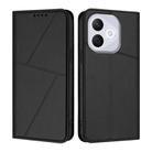 For Honor 400 Lite Strong Magnetic Frosted Flip Leather Phone Case(Black) - 1