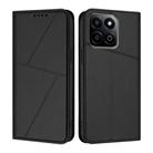 For Honor Play 60 Plus / 200 Smart Strong Magnetic Frosted Flip Leather Phone Case(Black) - 1