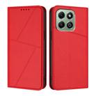 For Honor X6a / X6b Strong Magnetic Frosted Flip Leather Phone Case(Red) - 1