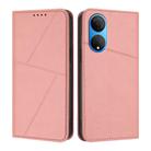 For Honor X7 / Play 30 Plus Strong Magnetic Frosted Flip Leather Phone Case(Pink) - 1
