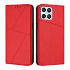 For Honor X8 4G / X30i / Play6T Pro Strong Magnetic Frosted Flip Leather Phone Case(Red) - 1