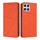 For Honor X8 4G / X30i / Play6T Pro Strong Magnetic Frosted Flip Leather Phone Case(Orange) - 1