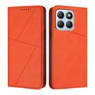 For Honor X8b / X8c Strong Magnetic Frosted Flip Leather Phone Case(Orange) - 1