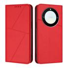 For Honor X40 / X9a / Magic5 Lite Strong Magnetic Frosted Flip Leather Phone Case(Red) - 1