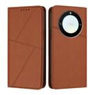 For Honor X40 / X9a / Magic5 Lite Strong Magnetic Frosted Flip Leather Phone Case(Coffee Color) - 1