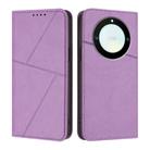 For Honor X40 / X9a / Magic5 Lite Strong Magnetic Frosted Flip Leather Phone Case(Light Purple) - 1