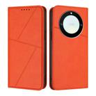 For Honor X40 / X9a / Magic5 Lite Strong Magnetic Frosted Flip Leather Phone Case(Orange) - 1