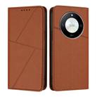 For Honor X50 / X9b / Magic6 Lite Strong Magnetic Frosted Flip Leather Phone Case(Coffee Color) - 1