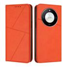 For Honor X50 / X9b / Magic6 Lite Strong Magnetic Frosted Flip Leather Phone Case(Orange) - 1