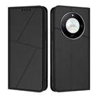 For Honor X50 / X9b / Magic6 Lite Strong Magnetic Frosted Flip Leather Phone Case(Black) - 1