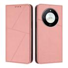 For Honor X50 / X9b / Magic6 Lite Strong Magnetic Frosted Flip Leather Phone Case(Pink) - 1