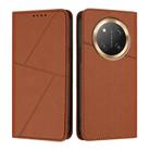 For Honor X60 Pro / Magic7 Lite / X9c Global Strong Magnetic Frosted Flip Leather Phone Case(Coffee Color) - 1