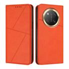 For Honor X60 Pro / Magic7 Lite / X9c Global Strong Magnetic Frosted Flip Leather Phone Case(Orange) - 1