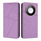 For Honor X60 / X9c Smart Global Strong Magnetic Frosted Flip Leather Phone Case(Light Purple) - 1