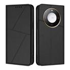 For Honor X60 / X9c Smart Global Strong Magnetic Frosted Flip Leather Phone Case(Black) - 1