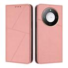 For Honor X60 / X9c Smart Global Strong Magnetic Frosted Flip Leather Phone Case(Pink) - 1