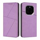 For Honor GT Pro Strong Magnetic Frosted Flip Leather Phone Case(Light Purple) - 1