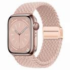 For Apple Watch 46mm / 49mm / 45mm / 44mm xDfind Magnetic Buckle Loop Woven Watch Band(Pink Sand) - 1