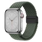 For Apple Watch 42mm / 41mm / 40mm / 38mm xDfind Magnetic Buckle Loop Woven Watch Band(Green) - 1