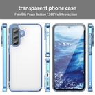 For Samsung Galaxy A36 5G PC Hybrid TPU Airbag Shockproof Phone Case(Transparent Blue) - 2