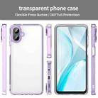 For Samsung Galaxy A07 4G PC Hybrid TPU Airbag Shockproof Phone Case(Transparent Purple) - 2