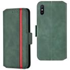 For Xiaomi Redmi 9A Retro Frosted Oil Side Horizontal Flip PU Leather Case with Holder & Card Slots(Green) - 1