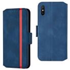 For Xiaomi Redmi 9A Retro Frosted Oil Side Horizontal Flip PU Leather Case with Holder & Card Slots(Blue) - 1