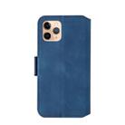 For iPhone 12 Pro Max Retro Frosted Oil Side Horizontal Flip PU Leather Case with Holder & Card Slots(Blue) - 4