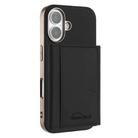 For iPhone 16 Plus Solid Color Horizontal Magnetic Card Bag RFID MagSafe Phone Case(Black) - 1