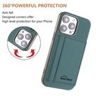 For iPhone 13 Pro Max Solid Color Horizontal Magnetic Card Bag RFID MagSafe Phone Case(Green) - 3