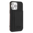 For iPhone 13 Pro Max Solid Color Horizontal Magnetic Card Bag RFID MagSafe Phone Case(Black) - 1