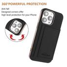 For iPhone 13 Pro Max Solid Color Horizontal Magnetic Card Bag RFID MagSafe Phone Case(Black) - 3