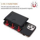 For iPhone 12 / 12 Pro Solid Color Horizontal Magnetic Card Bag RFID MagSafe Phone Case(Black) - 2