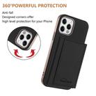 For iPhone 12 / 12 Pro Solid Color Horizontal Magnetic Card Bag RFID MagSafe Phone Case(Black) - 3